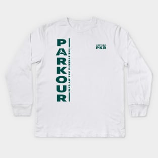 PARKOUR - FREERUNNING - TRACEUR Kids Long Sleeve T-Shirt
